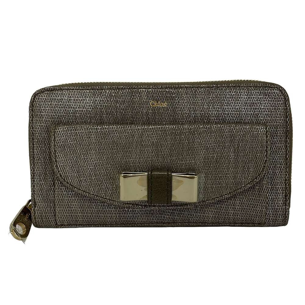 Chloé Lily Long Wallet 3P0501-224 Gray Beige Silver